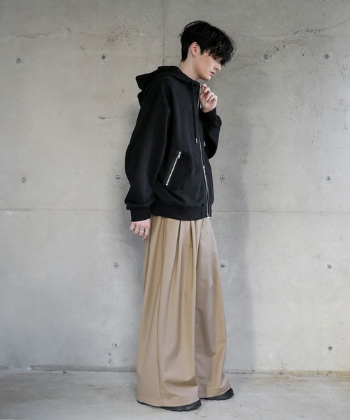 セール】エクストラワイド ディープタックTRワイドパンツ
