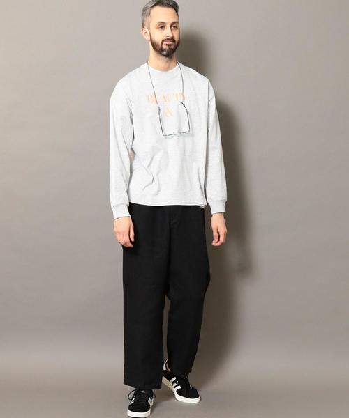 BEAUTY&YOUTH UNITED ARROWS(ビューティーアンドユースユナイテッドアローズ)の「BY カルゼリネン 1P ワイド トラウザーズパンツ ◆(その他パンツ・メンズ・ナチュラル/ブラック・SMALL/MEDIUM/LARGE/X-LARGE)」の9枚目の写真