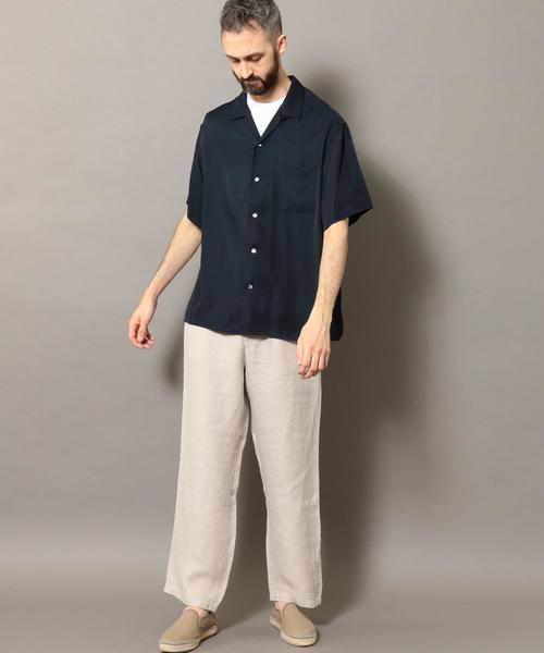 BEAUTY&YOUTH UNITED ARROWS(ビューティーアンドユースユナイテッドアローズ)の「BY カルゼリネン 1P ワイド トラウザーズパンツ ◆(その他パンツ・メンズ・ナチュラル/ブラック・SMALL/MEDIUM/LARGE/X-LARGE)」の4枚目の写真