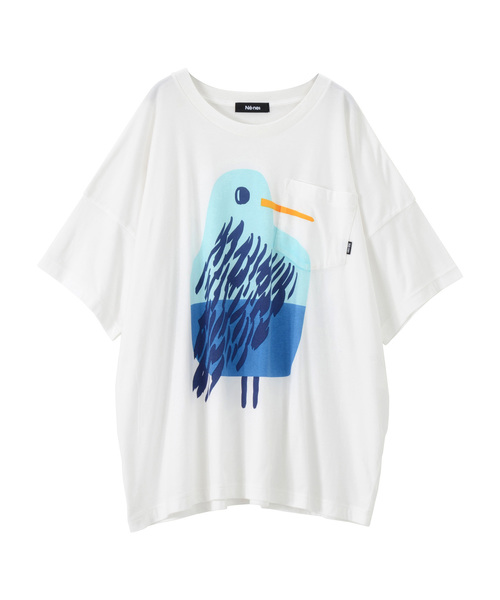 Ne-net(ネネット)の「USAコットン(Tシャツ/カットソー・レディース・ホワイト/グレー・02)」の6枚目の写真