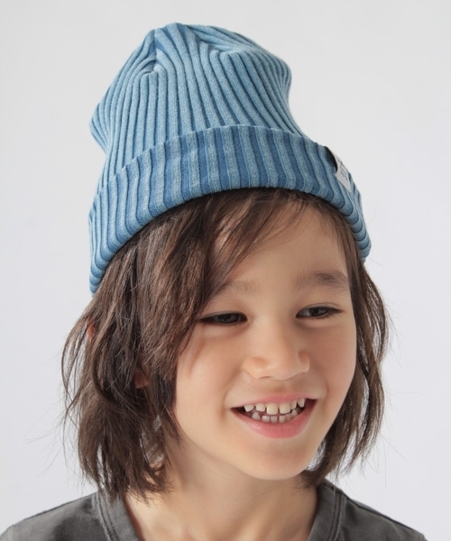 BAYFLOW（ベイフロー）の「BAYFLOW／[KIDS]フェードニットワッチ 18SS（ニットキャップ/ビーニー・キッズ・ネイビー/チャコール/オフホワイト/クリアブルー/ピンク・0）」の4枚目の写真