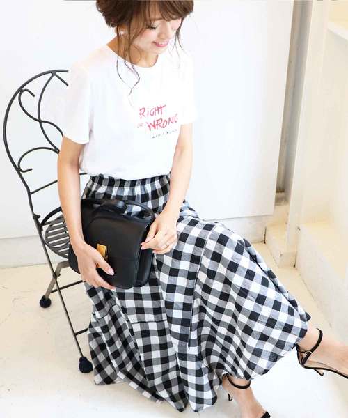 M y u（ミュー）の「ZOZO限定★切替ギンガムチェックスカート（スカート・レディース・ブラック系その他2/ブラック系その他/ブルー系その他2/ブルー系その他・FREE）」の14枚目の写真