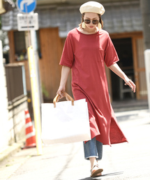 coca（coca） | 選べるカラバリ！胸ポケット付きカットソーワンピース(ワンピース)