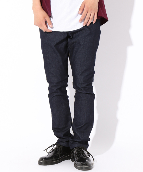 kutir（クティール）の「damage skinny / ダメージスキニーデニムパンツ（デニムパンツ・メンズ・ブラック/サックスブルー/インディゴブルー・SMALL/MEDIUM/LARGE）」の3枚目の写真