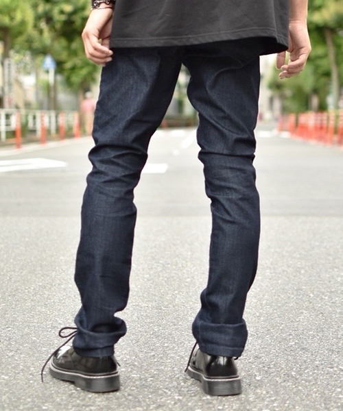 kutir（クティール）の「damage skinny / ダメージスキニーデニムパンツ（デニムパンツ・メンズ・ブラック/サックスブルー/インディゴブルー・SMALL/MEDIUM/LARGE）」の9枚目の写真
