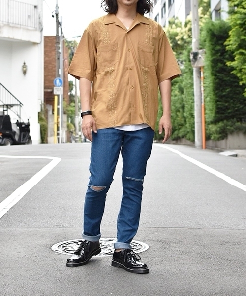 kutir（クティール）の「damage skinny / ダメージスキニーデニムパンツ（デニムパンツ・メンズ・ブラック/サックスブルー/インディゴブルー・SMALL/MEDIUM/LARGE）」の14枚目の写真