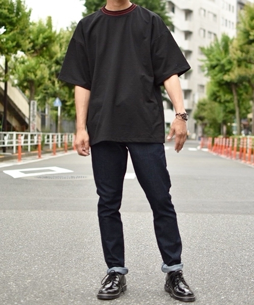 kutir（クティール）の「damage skinny / ダメージスキニーデニムパンツ（デニムパンツ・メンズ・ブラック/サックスブルー/インディゴブルー・SMALL/MEDIUM/LARGE）」の13枚目の写真