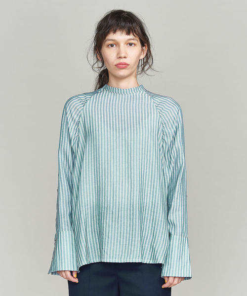 GHOSPELL（ゴスペル）の「＜GHOSPELL＞ストライププルオーバーブラウス o（シャツ/ブラウス・レディース・グレー・SMALL）」の9枚目の写真