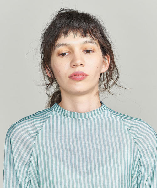 GHOSPELL（ゴスペル）の「＜GHOSPELL＞ストライププルオーバーブラウス o（シャツ/ブラウス・レディース・グレー・SMALL）」の6枚目の写真