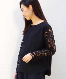 NARACAMICIE | スカラップフラワーレース袖ブラウス(シャツ/ブラウス)