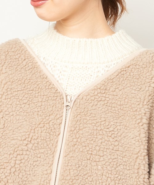 natural couture(ナチュラルクチュール)の「Newボアブルゾン(ブルゾン・レディース・ベージュ/ピンク/アイボリー/ボルドー・FREE)」の13枚目の写真