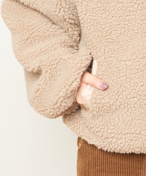 natural couture(ナチュラルクチュール)の「Newボアブルゾン(ブルゾン・レディース・ベージュ/ピンク/アイボリー/ボルドー・FREE)」の19枚目の写真