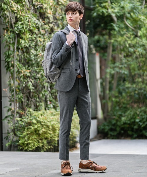 Buffalo Bobs(バッファローボブズ)の「NOMADO-SILKY(ノマド-シルキー)コンパクトシルキー 2B スーツ(スーツセット・メンズ・ネイビー/ダークグレー/グレー・1/S/3/L/2/M)」の15枚目の写真