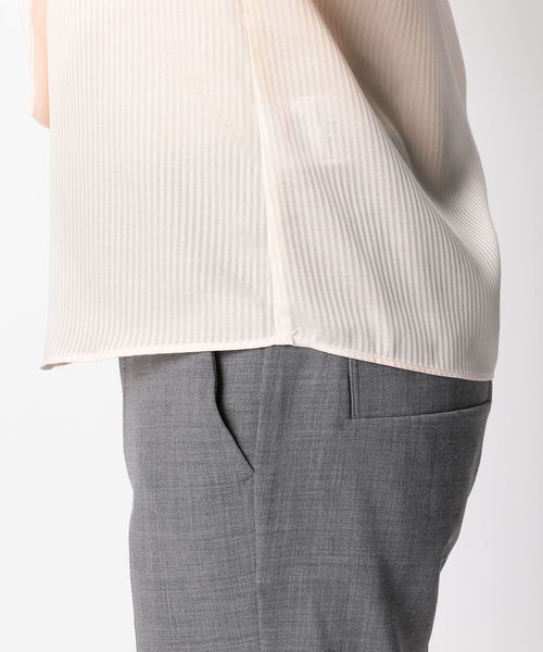 NARACAMICIE（ナラカミーチェ）の「サテンストライプボウタイ長袖ブラウス（シャツ/ブラウス・レディース・ホワイト/ベージュ/ピンク・SMALL/MEDIUM/LARGE）」の14枚目の写真