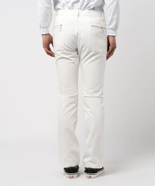 JOHN LAWRENCE SULLIVAN（ジョンローレンスサリバン）の「RIGID DENIM ZIPPED PANTS（デニムパンツ・メンズ・ホワイト/ブラック・44/46/48）」の4枚目の写真