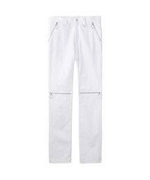 RIGID DENIM ZIPPED PANTS