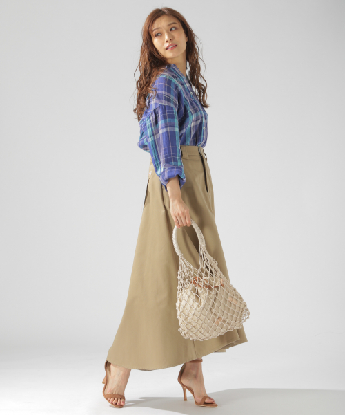 BAYFLOW(ベイフロー)の「リネンチェックシャツ(シャツ/ブラウス・レディース・ホワイト/グリーン/ブルー/ピンク・SMALL/MEDIUM)」の22枚目の写真