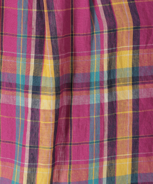 BAYFLOW(ベイフロー)の「リネンチェックシャツ(シャツ/ブラウス・レディース・ホワイト/グリーン/ブルー/ピンク・SMALL/MEDIUM)」の19枚目の写真