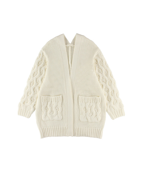 ALEXIA STAM(アリシアスタン)の「Hand Knitted Sleeve Cardigan/カーディガン(カーディガン/ボレロ・レディース・ホワイト/ベージュ/オレンジ・FREE)」の14枚目の写真