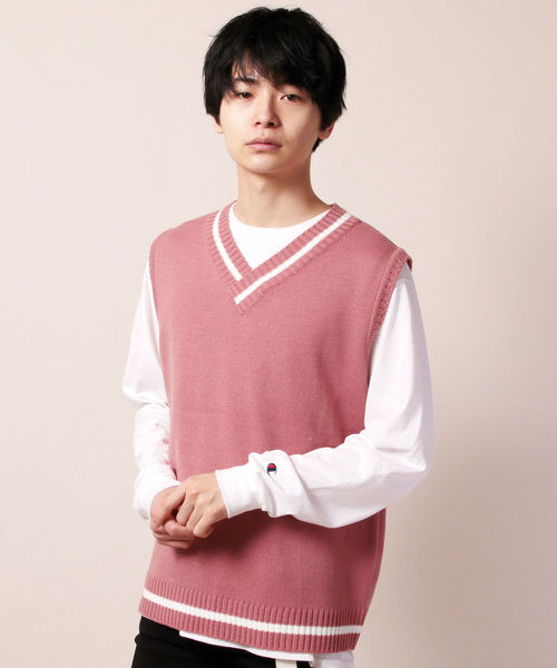 ASTRONOMY（アストロノミー）の「チルデンビッグシルエットニットベスト（ベスト・メンズ・ホワイト/ブラック/グレー/ブラウン/ベージュ/グリーン/ミント/ライトブルー/パープル/イエロー/ピンク/レッド/オレンジ/ネイビー・FREE）」の13枚目の写真