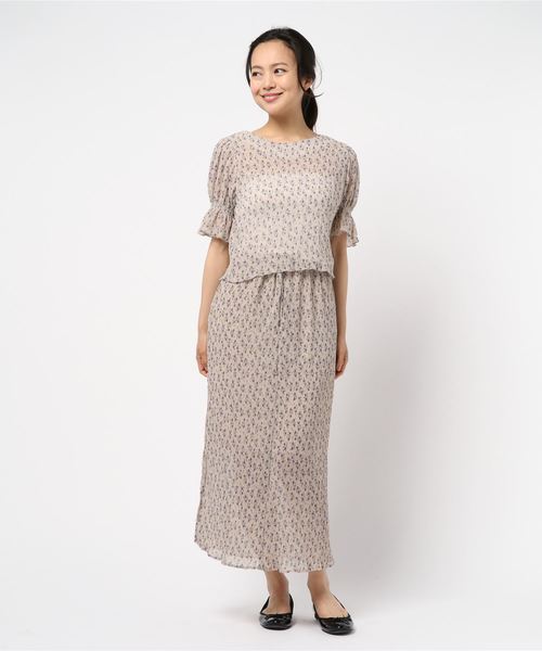 花柄４wayプリーツセットアップ ワンピース One Nice ワンピース After Claup ワンアフターアナザーナイスクラップ のファッション ワンピース セール After Another