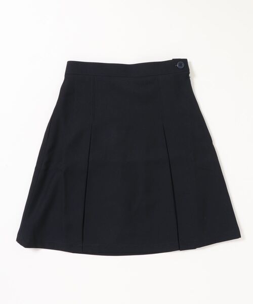Catherine Cottage(キャサリンコテージ)の「ボックスプリーツスカート 薄手 JUNIOR(スカート・キッズ・ネイビー/ブラック/ネイビー系1・165/160)」の1枚目の写真