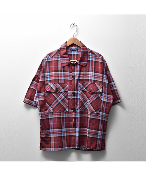 MinoriTY(マイノリティ)の「ポケット付きビッグチェックシャツ(シャツ/ブラウス・メンズ・ネイビー/レッド・M/L)」の8枚目の写真