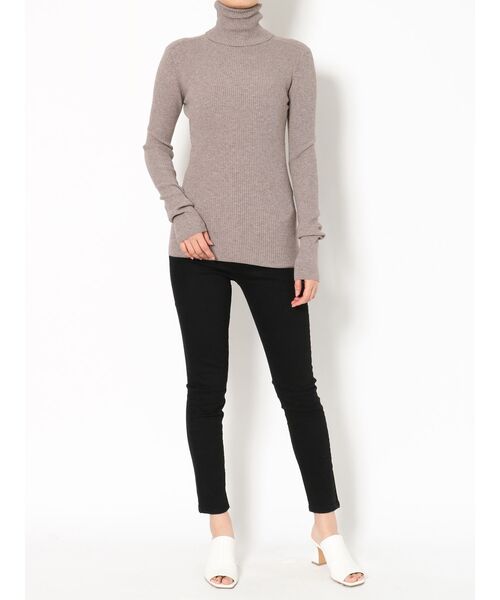 LAGUNAMOON（ラグナムーン）の「ベーシックリブタートルネック プルオーバー（ニット/セーター・レディース・アイボリー/ブラック/パープル/ブラウン/クリーム・FREE）」の22枚目の写真