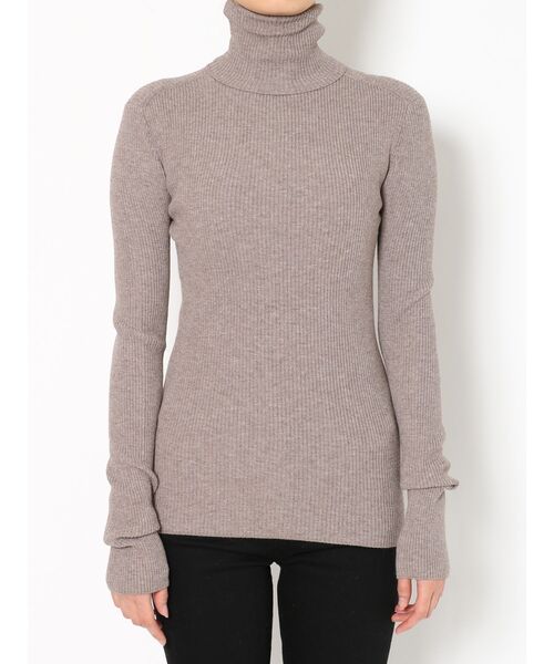 LAGUNAMOON（ラグナムーン）の「ベーシックリブタートルネック プルオーバー（ニット/セーター・レディース・アイボリー/ブラック/パープル/ブラウン/クリーム・FREE）」の21枚目の写真