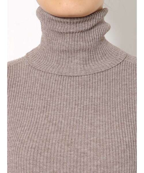 LAGUNAMOON（ラグナムーン）の「ベーシックリブタートルネック プルオーバー（ニット/セーター・レディース・アイボリー/ブラック/パープル/ブラウン/クリーム・FREE）」の18枚目の写真