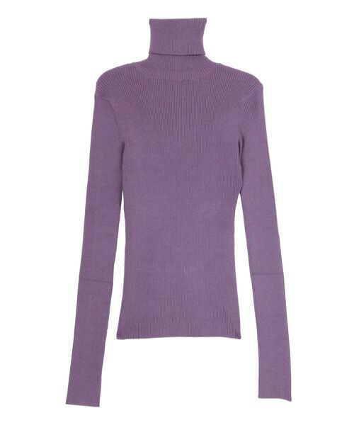 LAGUNAMOON（ラグナムーン）の「ベーシックリブタートルネック プルオーバー（ニット/セーター・レディース・アイボリー/ブラック/パープル/ブラウン/クリーム・FREE）」の8枚目の写真