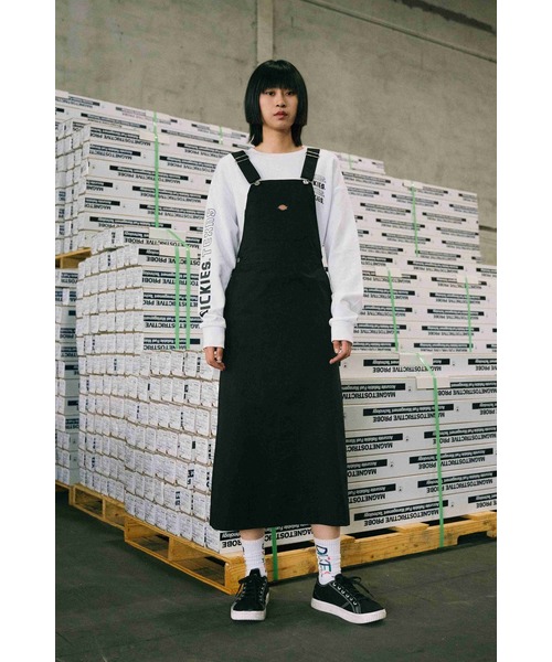セール レディース Dickies ディッキーズ のファッション ワンピース ワンピース Tcツイルオーバーオールスカート ワンピース
