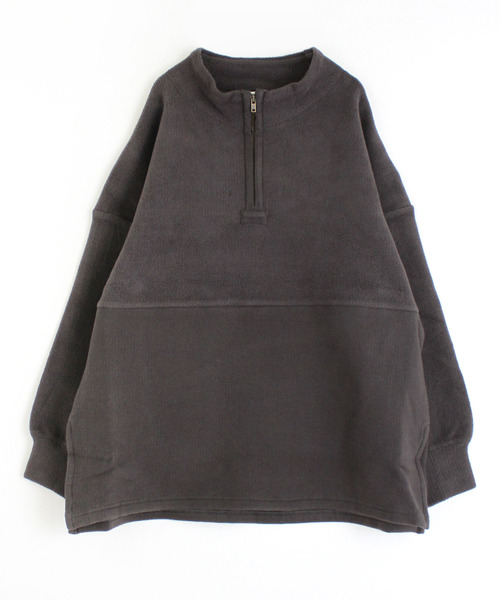 RNA-N(アールエヌエーエヌ)の「M1316 ハーフジップウォームプルオーバー(スウェット・レディース・オフホワイト/キャメル/ブラック・MEDIUM)」の2枚目の写真