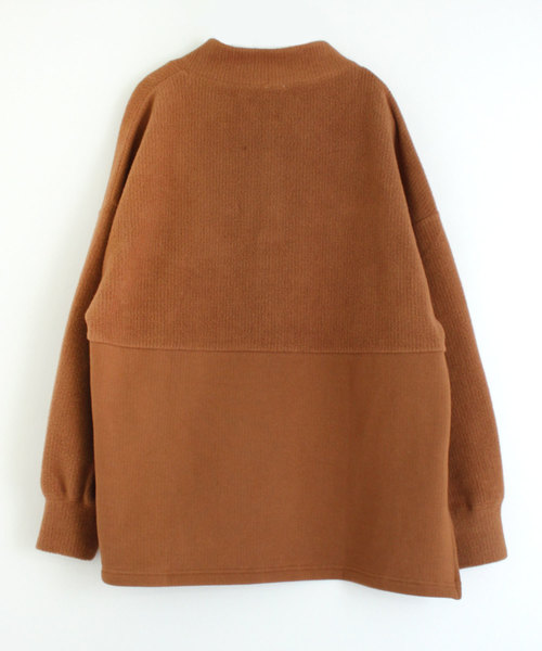 RNA-N(アールエヌエーエヌ)の「M1316 ハーフジップウォームプルオーバー(スウェット・レディース・オフホワイト/キャメル/ブラック・MEDIUM)」の4枚目の写真