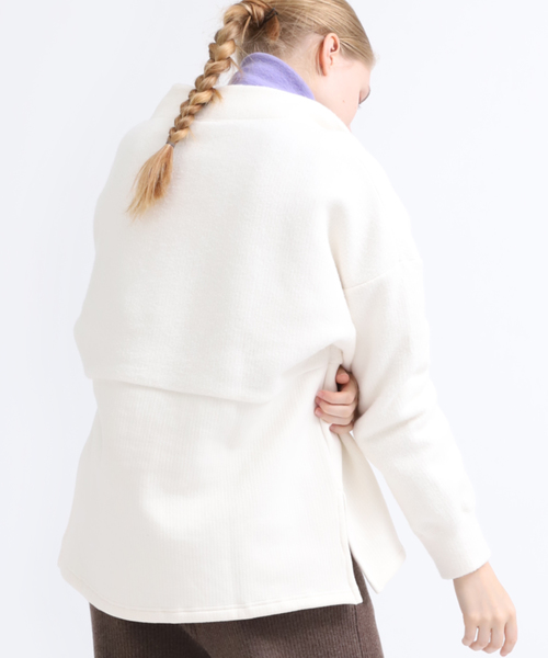 RNA-N(アールエヌエーエヌ)の「M1316 ハーフジップウォームプルオーバー(スウェット・レディース・オフホワイト/キャメル/ブラック・MEDIUM)」の7枚目の写真