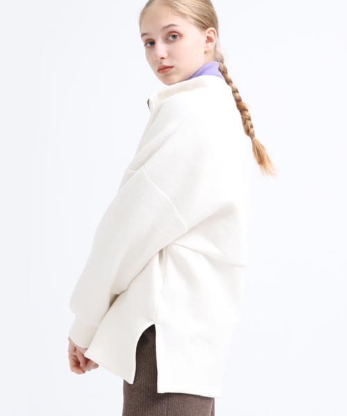 RNA-N(アールエヌエーエヌ)の「M1316 ハーフジップウォームプルオーバー(スウェット・レディース・オフホワイト/キャメル/ブラック・MEDIUM)」の14枚目の写真