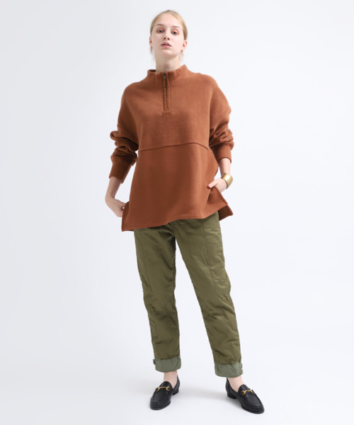 RNA-N(アールエヌエーエヌ)の「M1316 ハーフジップウォームプルオーバー(スウェット・レディース・オフホワイト/キャメル/ブラック・MEDIUM)」の5枚目の写真