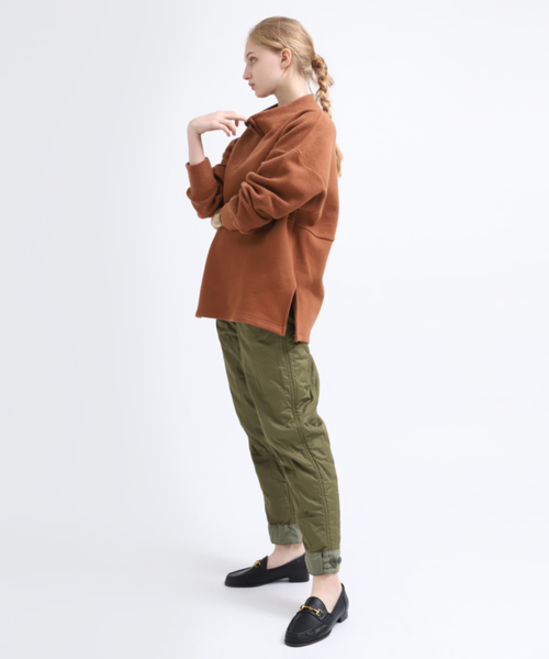 RNA-N(アールエヌエーエヌ)の「M1316 ハーフジップウォームプルオーバー(スウェット・レディース・オフホワイト/キャメル/ブラック・MEDIUM)」の15枚目の写真