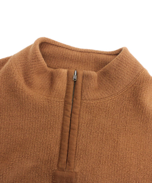 RNA-N(アールエヌエーエヌ)の「M1316 ハーフジップウォームプルオーバー(スウェット・レディース・オフホワイト/キャメル/ブラック・MEDIUM)」の11枚目の写真