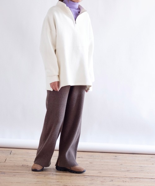 RNA-N(アールエヌエーエヌ)の「M1316 ハーフジップウォームプルオーバー(スウェット・レディース・オフホワイト/キャメル/ブラック・MEDIUM)」の22枚目の写真