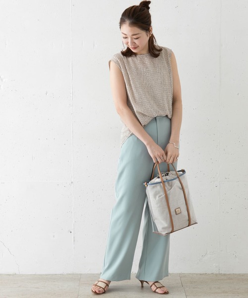 URBAN RESEARCH ROSSO（アーバンリサーチロッソ）の「『スタイリスト川上さやか×ROSSO』ベルト付きパンツ∴（その他パンツ・レディース・ブルー系その他/ピンク・36/38）」の21枚目の写真