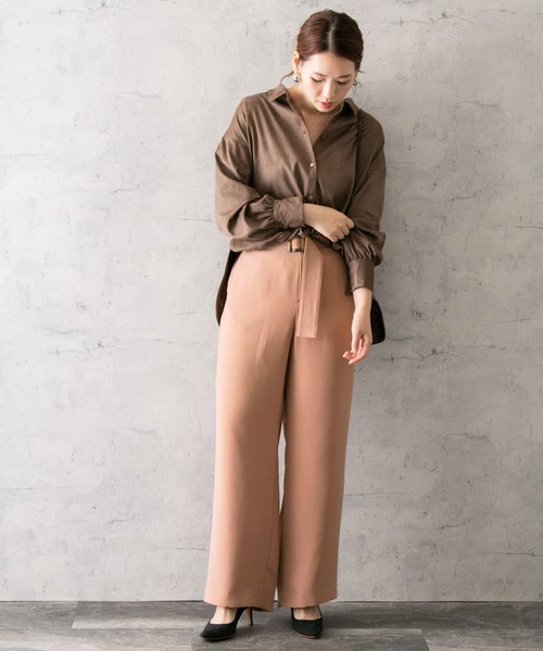 URBAN RESEARCH ROSSO（アーバンリサーチロッソ）の「『スタイリスト川上さやか×ROSSO』ベルト付きパンツ∴（その他パンツ・レディース・ブルー系その他/ピンク・36/38）」の14枚目の写真