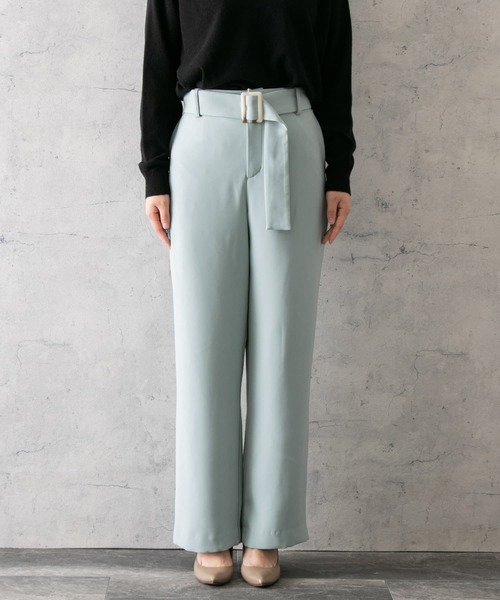 URBAN RESEARCH ROSSO（アーバンリサーチロッソ）の「『スタイリスト川上さやか×ROSSO』ベルト付きパンツ∴（その他パンツ・レディース・ブルー系その他/ピンク・36/38）」の13枚目の写真