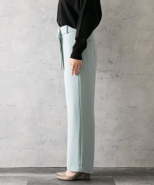 URBAN RESEARCH ROSSO（アーバンリサーチロッソ）の「『スタイリスト川上さやか×ROSSO』ベルト付きパンツ∴（その他パンツ・レディース・ブルー系その他/ピンク・36/38）」の12枚目の写真