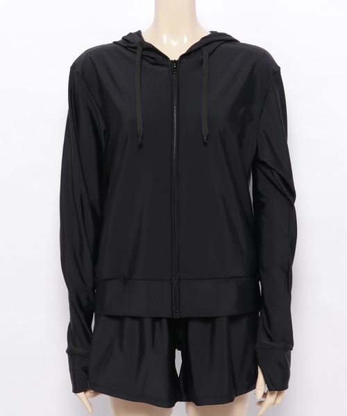 セール】ラッシュガードパーカーセットアップ レディース水着