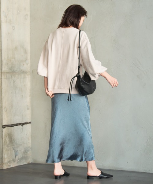 Aunt Marie's（アントマリーズ）の「AUNT MARIE'S バルーン袖スウェット（スウェット・レディース・ホワイト/グレー/モカ/ベージュ・FREE）」の5枚目の写真