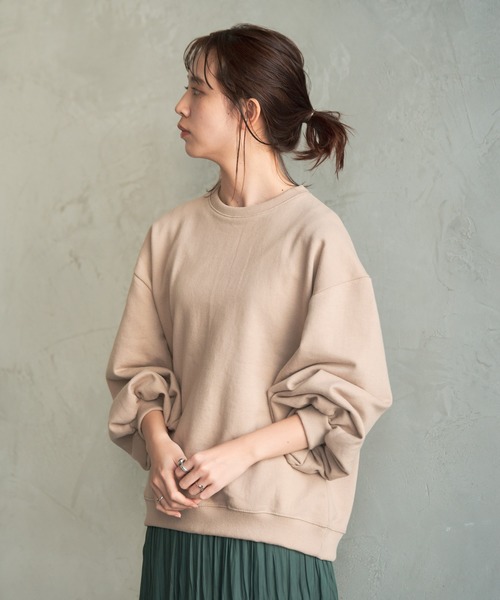 Aunt Marie's（アントマリーズ）の「AUNT MARIE'S バルーン袖スウェット（スウェット・レディース・ホワイト/グレー/モカ/ベージュ・FREE）」の7枚目の写真