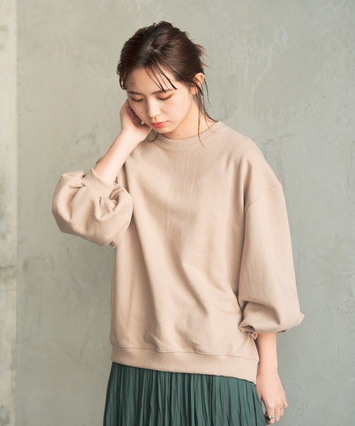 Aunt Marie's（アントマリーズ）の「AUNT MARIE'S バルーン袖スウェット（スウェット・レディース・ホワイト/グレー/モカ/ベージュ・FREE）」の12枚目の写真