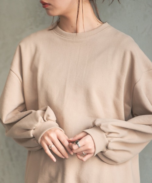 Aunt Marie's（アントマリーズ）の「AUNT MARIE'S バルーン袖スウェット（スウェット・レディース・ホワイト/グレー/モカ/ベージュ・FREE）」の13枚目の写真