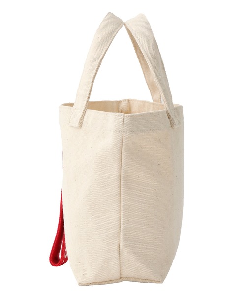 MILKFED.(ミルクフェド)の「BAR AND UNDER LOGO LUNCH TOTE /ロゴ キャンバス トートバッグ/ランチバッグ(トートバッグ・レディース・A/ライトピンク/レッド/ホワイト/ベージュ/ブラック/B/ネイビー/ライトパープル・ONE SIZE)」の10枚目の写真
